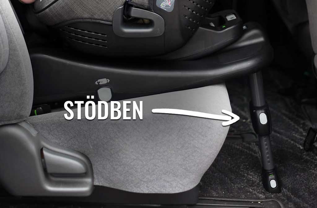 Stödben på ett ISOFIX säte