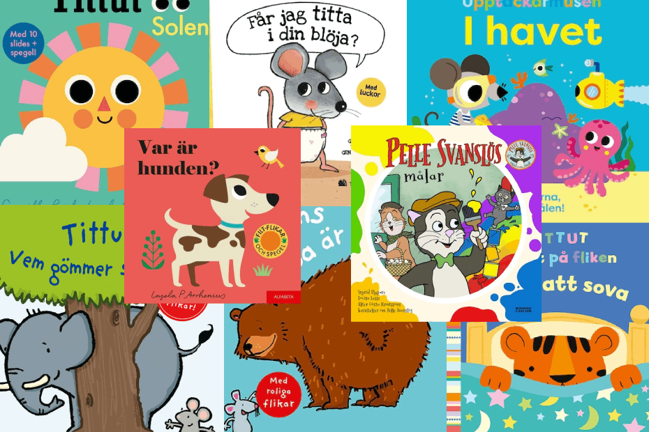 8 roliga böcker med flikar för dom allra minsta barnen